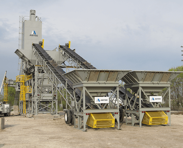 RexCon Model S conveyors and ramp system yard view